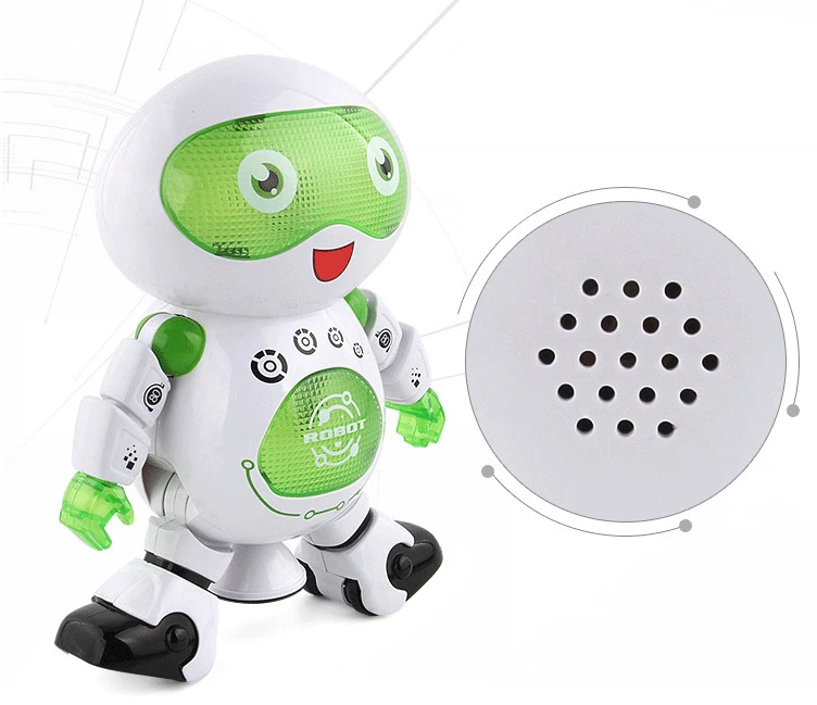 360 Вращающийся креативный умный танцевальный Робот Электронные прогулочные Игрушки с музыкальным светом для детей интерактивная игрушка