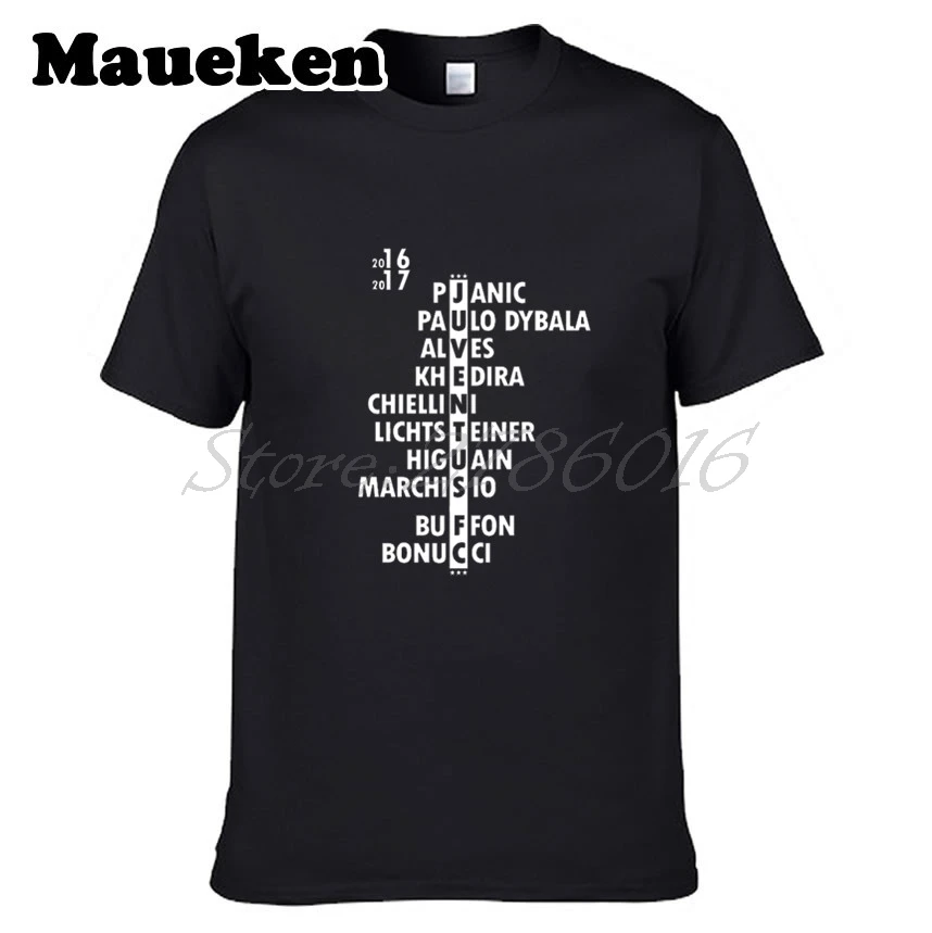 Мужская футболка 16/17 с коротким рукавом higuain buffon bonucci Pjanic Dybala Crossword W1106006|t shirt men|short