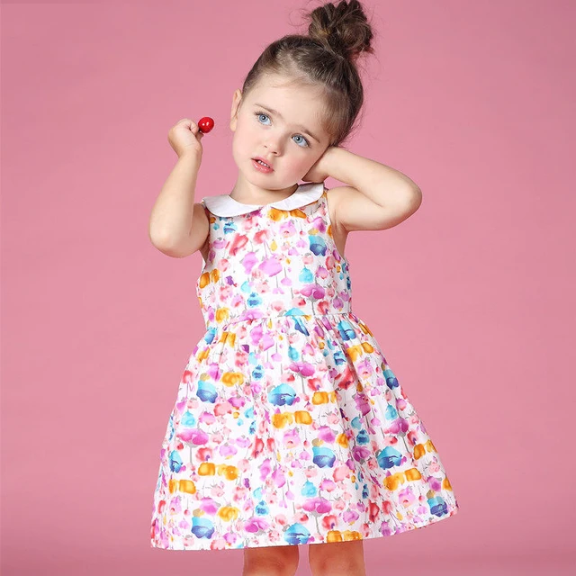 2016 Summer Baby Girl Peter Pan Collar Dresses for New Born Baby ...