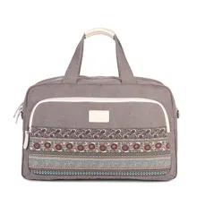 Повседневное модные женские туфли классические холст дорожные сумки элегантное крутое сумки большой цветочный Чемодан опрятный Национальный Путешествия Duffle