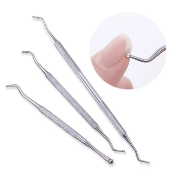 

1 Pc Dual-ended Dead Skin Trimmer Fork Cuticle Pusher Corrector Remover Nail Art Pedicure Tool