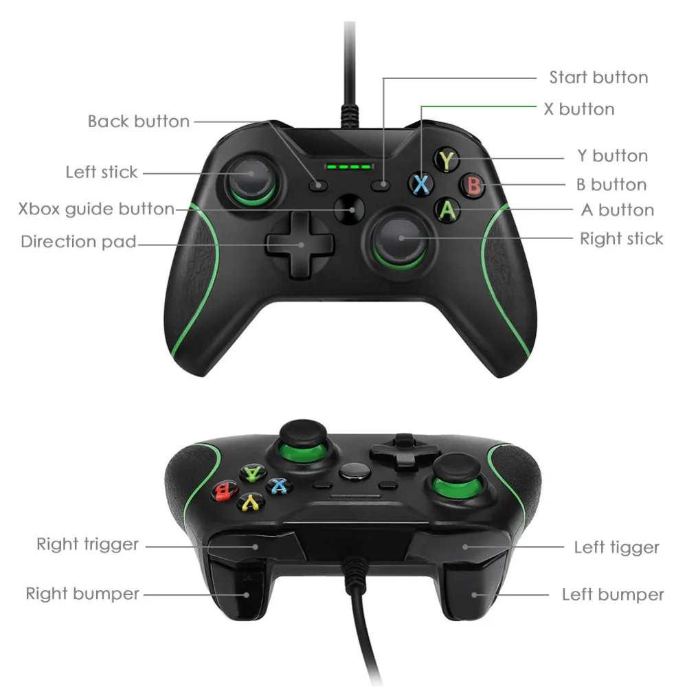 USB проводной контроллер для Microsoft Xbox One геймпад тонкий ПК Windows Mando one