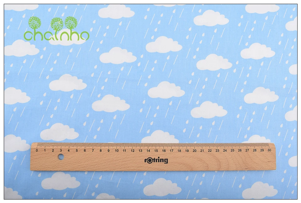 Chainho, серия дождевых облаков, печатная саржевая хлопковая ткань, для шитья своими руками, простыня для детей и малышей, подушка, материал, полметра