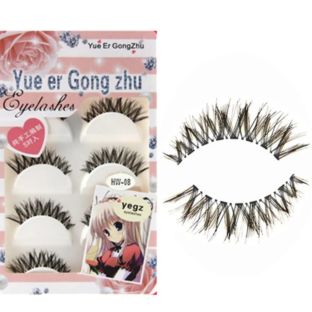 

5 Pairs/set New Natural Long Cross Soft False Eyelashes Comfortable Thick Fake Eye Lashes Extension Cosmetic Beauty Tools