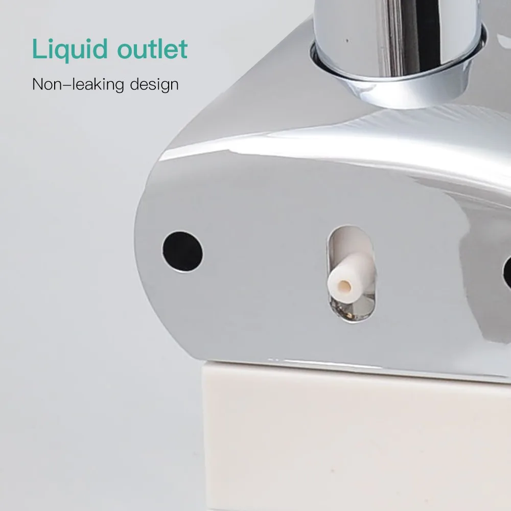 Kaufen Wand Montiert Hand Drücken 200ml Flüssigkeit Seife Dispenser mit Securitylock Weiß Chrom Manuelle Seife Dispenser Für Küche Bad