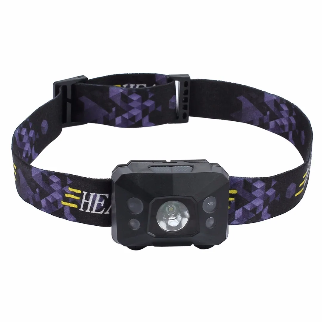 

1 set Black Super Bright 100 Lumens LED Rechargeable USB Headlight Running Camping Hiking Headlamp