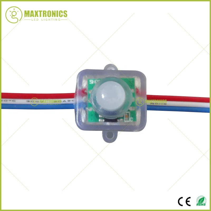 Квадратный светодиодный модуль WS2811 12 мм рассеянный цифровой RGB пиксельный 5 в