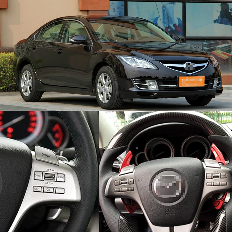 

tommia 2pcs Steering Wheel Aluminum Shift Paddle Shifter Extension For Mazda 6 2009-16 Car-styling