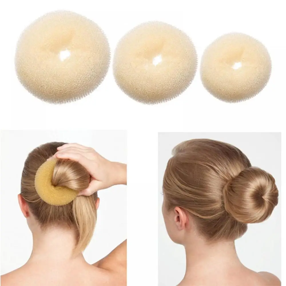 fashion hair bun maker donut magic foam sponge easy big ring hair styling tools elastic polyester hair band accessories Hair Bun Maker Donut Magic Foam Sponge Easy Big Ring Hair Styling Tools Products Hairstyle Hair Accessories For Girls Women Lady