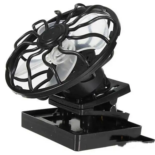 HonestSale Clip-on Solar Sun Power Energy Panel Cooling Cell Fan Outdoor Camping |