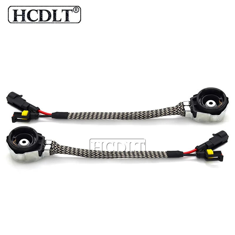 

HCDLT 2PCS D2S D2R D4R D4S Xenon HID Headlight Bulb D2S Socket Adapter Converter AMP Relay Harness Wire Car Styling Accessories