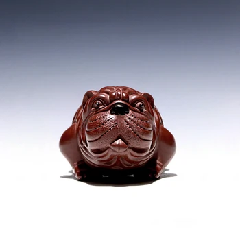 

TaoYuan 】 yixing ores purple sand tea accessories play small tea pet ores purple mud pit bulls