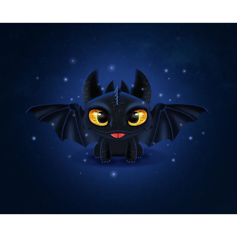 Toothless Full square embroidery Diamond 5D DIY diamond Painting Cross