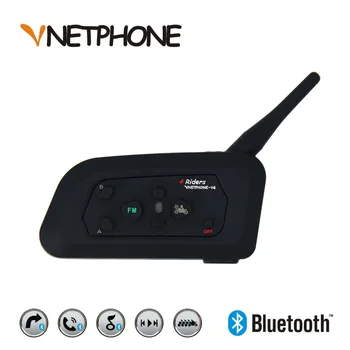 

Vnetphone V4 1200M Bluetooth Headset 4 Riders Bikers Skiers FM Waterproof Interphone Motorcycle Helmet Intercom