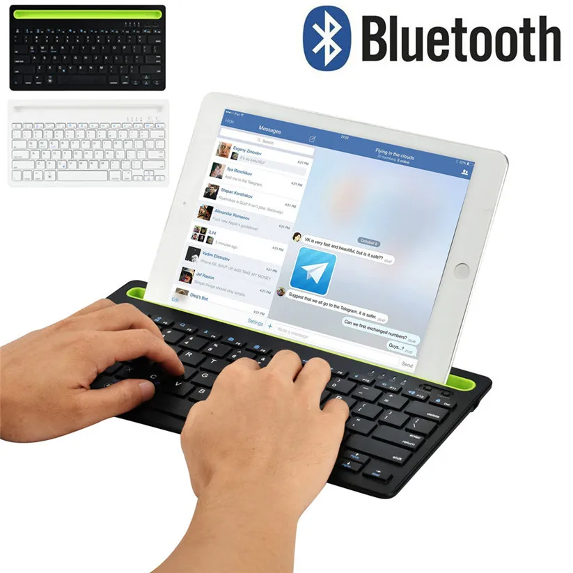 

Binmer Keyboards Ultra Compact Slim Profile Wireless Bluetooth Multi-Device Keyboard For iPad td1222 Dropship