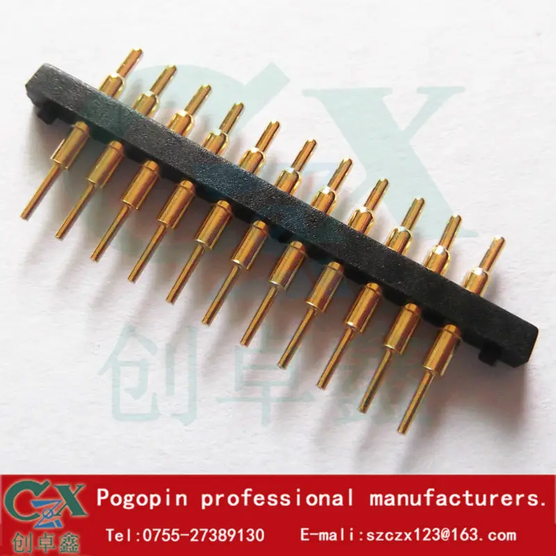 11 pin male spring contact pin pogo pin connector 1.8*13.5mm heavy