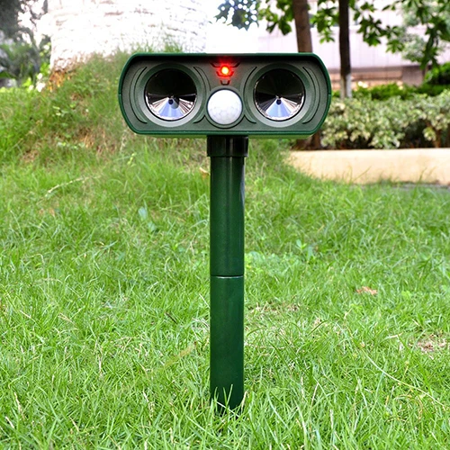 Goedkoop Outdoor Ultrasone Solar Ongediertebestrijder Dier Pest Mouse Repeller PIR Sensor Tuin Vogel Kat Hond Vos Repellent Houden Dieren Weg