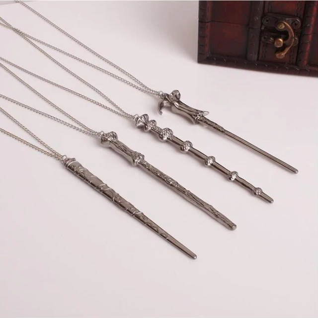 Best Offers Magic Novel Harry Potter Vintage Necklace Classic Goblet of Fire Necklace Alloy Magic Wand Pendant Necklace Keychain gifts toys