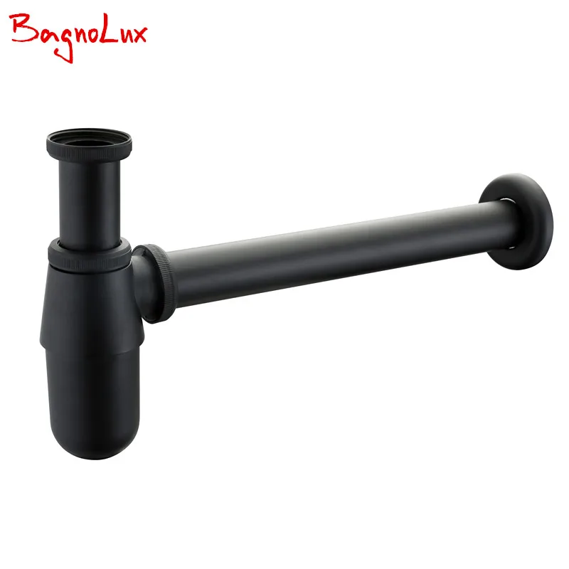 Billig Bagnolux Luxuriöse P trap Alten Stil Massivem Messing Wand Siphon Siphon Mit Waschbecken Ablaufgarnitur Sanitär Rohr fabrik Direkt
