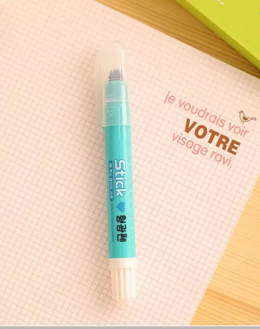 Креативные Симпатичные гелевые конфеты цветной текстовый маркер круг твердый маркер ручка неоновая ручка школьные принадлежности kawaii canetas подарок для детей - Цвет: Небесно-голубой