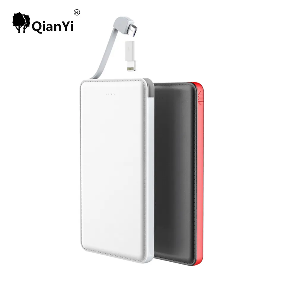  2016 New 6000mAh Card Power Bank Backup Battery Pocket Power External Battery Charger For iPhone 5 6 6s Samsung HTC  LG As Gift 