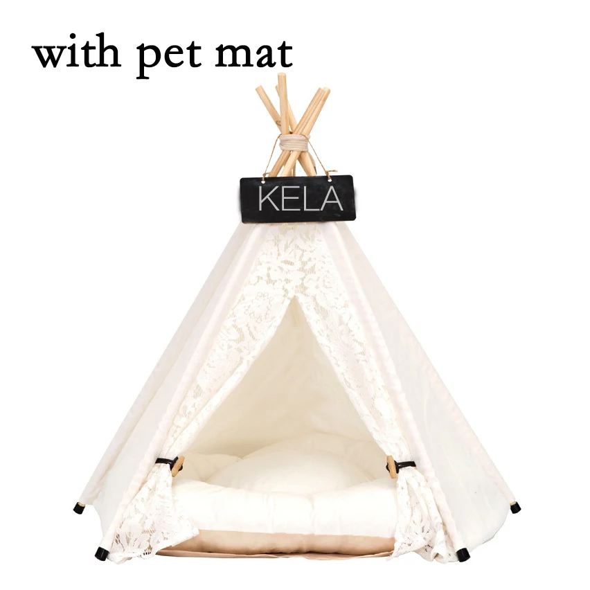  JORMEL Pet Tent Pet bed Portable Washable Dog Puppy Toy House Cat Teepee Star Pattern Contain Mat N