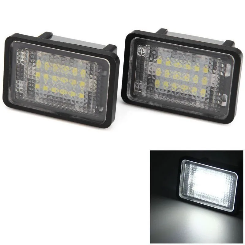 12V LED License Plate Lamp Light Bulb for M Benz GLK350 Black 2pcs For
