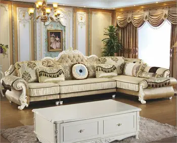 Muebles de sala de estar sofá de tela moderna conjunto de sofá seccional europeo a1260