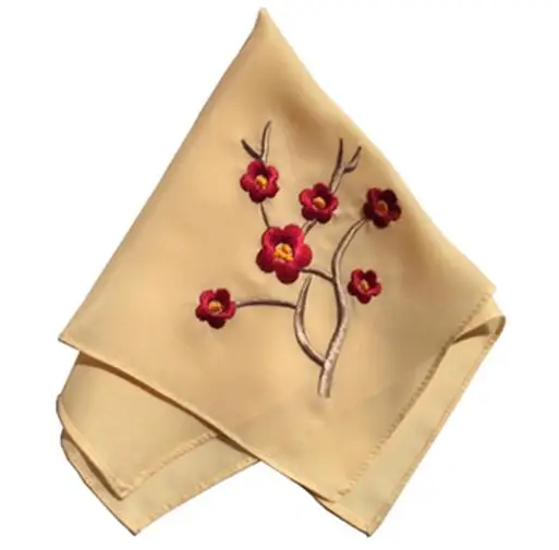 26 см 2019Hot Шелковый квадратный вышитый носовой платок Лицо Руки чай охлаждающие полотенца для женщин детей кружева мужчин дамы hanky свадебный подарок