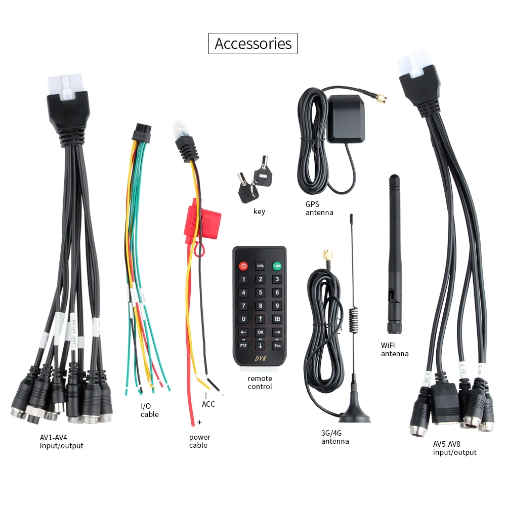  1080 8CH AHD HDD coche móvil DVR GPS pista 3G Wifi PC/teléfono control remoto ciclo grabadora repro