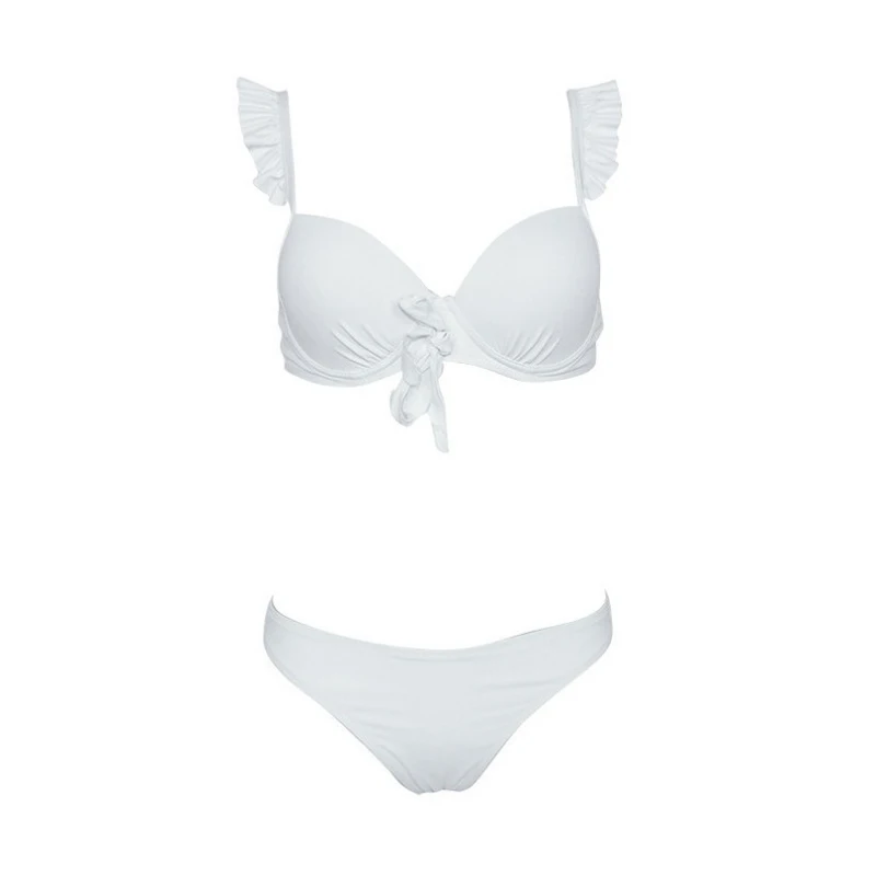 

A&J Solid Low waist swimsuit push up Lace swimwear women black white brazilian SJ 1909
