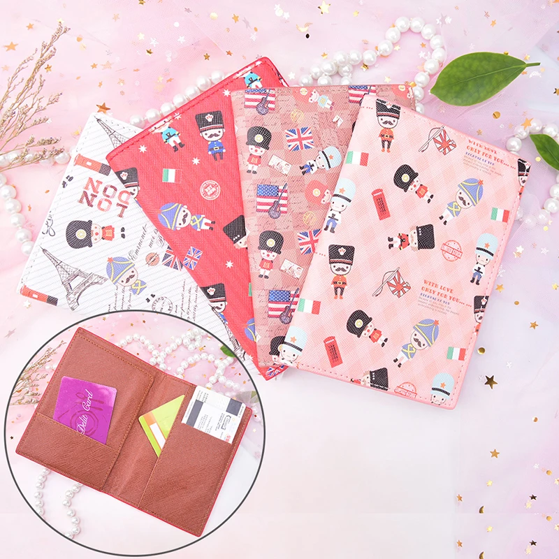 Men Women Passport Business Holder 14*10cm Creative Soldier Print Passport Covers Travel Accessories PU Leather ID Bank Card Bag