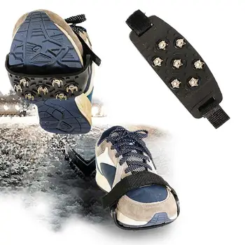 

1 Pair 7 Spikes Anti Slip Ice Snow Shoe Grips Climbing Cleats Crampon Boot Cover Ice Gripper