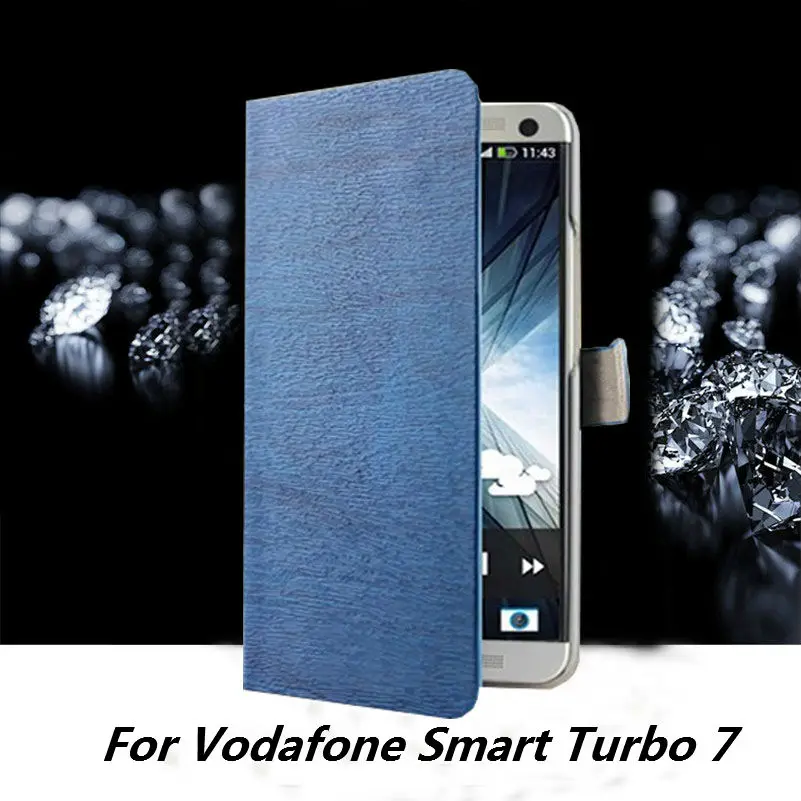 Luxury Wallet Flip PU Leather Case Cover For Vodafone font b Smart b font Turbo 7