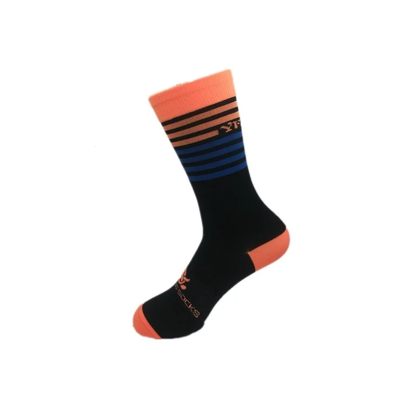 Для Мужчин велосипедные носки Для мужчин Для женщин профессиональный дышащий Открытый Спорт бег велосипед носки - Цвет: Оранжевый