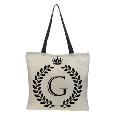 Специальная женская сумка на заказ 2018, Льняная сумка на одно плечо с принтом букв, складная сумка для похода в магазин, повторное
