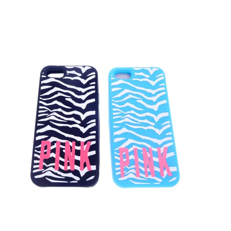 

10pcs Wholesales Fashion Brand PINK Letters Fringe Stripes Victoria's Style Soft Rubber Silicone Case for iphone 5s 6s 5 6