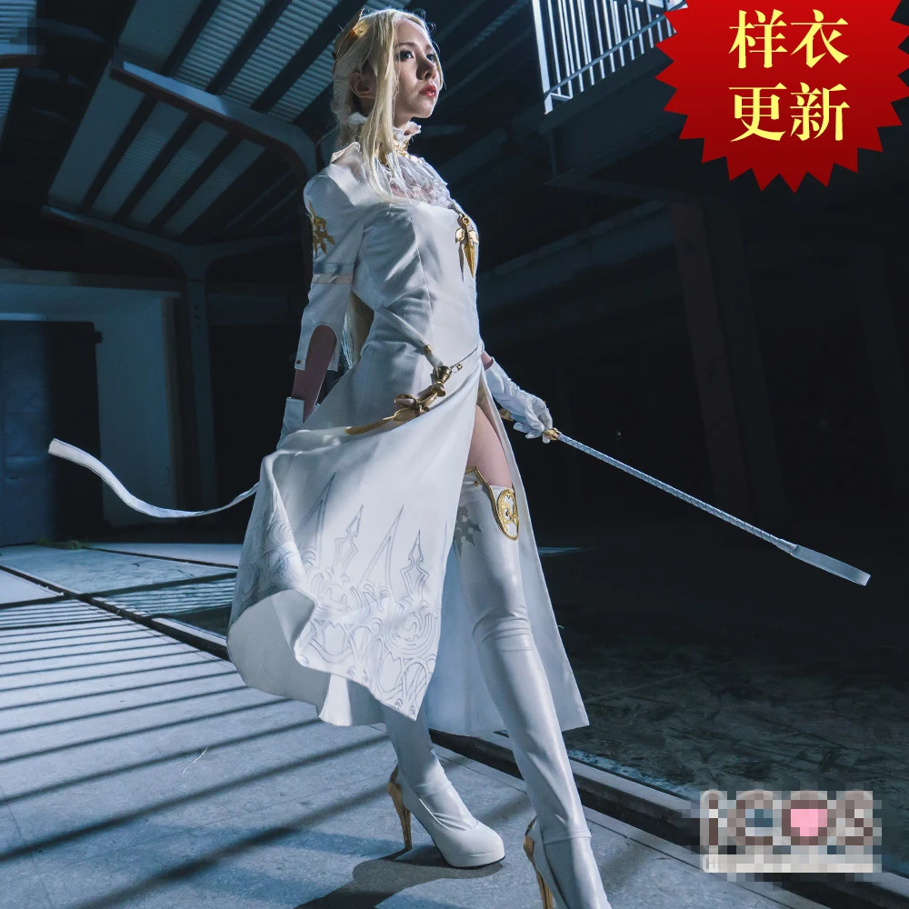 NieR: Automata Game heroine 2B Commander Cheongsam белое платье костюм для косплея