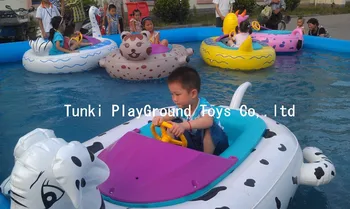 

Inflatable swimming pool kids aqua bumper boat