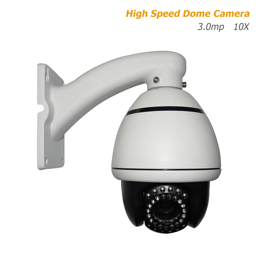 High speed dome Camera 3Megapixel,10X optical focus 50M IR distance PTZ ,free shipping