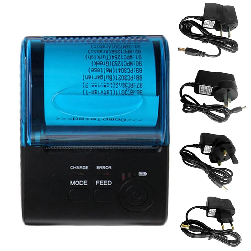 

ZJ - 5805 Bluetooth 4.0 Android 4.0 POS Receipt Portable Thermal Printer Bill Machine For Supermarket EU/US/UK Plug