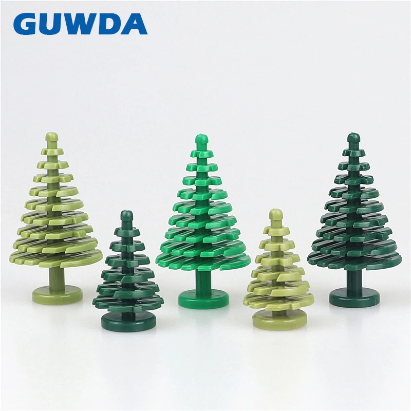 

Mini Pine Tree MOC Military Accessories Parts DIY Building Blocks Compatible Legoed Army WW2 Scenes Bricks Toys For Children