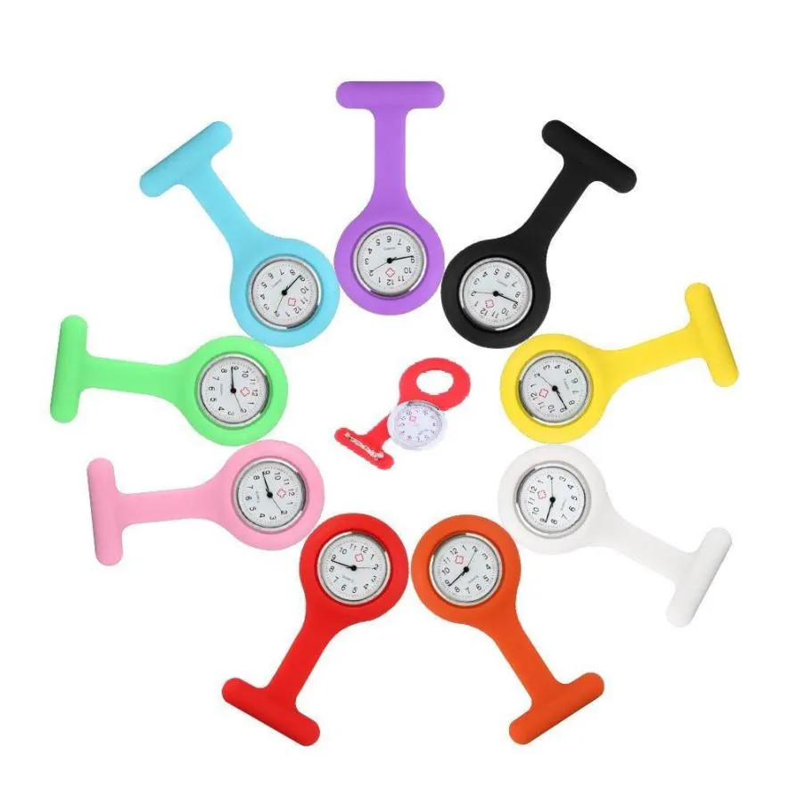 Moment # L05 Hot Sales 2018 Fashion Cuty New Silicone Nurse Watch Brooch Tunic Fob Watch With Free Battery Doctor Medical Drop