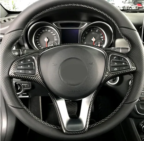 

For Mercedes Benz A B C E GLA GLC CLA GLE GLS Class Vito W176 W246 W205 W213 X156 C117 W639 Steering Wheel Stickers Car Styling