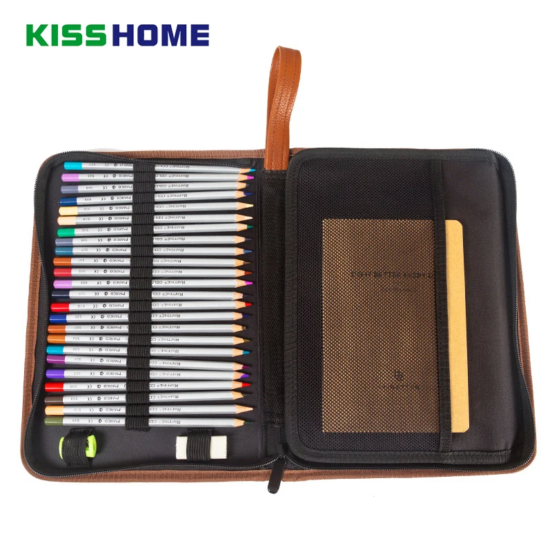 

Multifunctional 72 Hole Folding Art Pencil Storage Bags Oxford Sketch Color Pencil Collect Bag Elastic Band For Sharpener Pencil