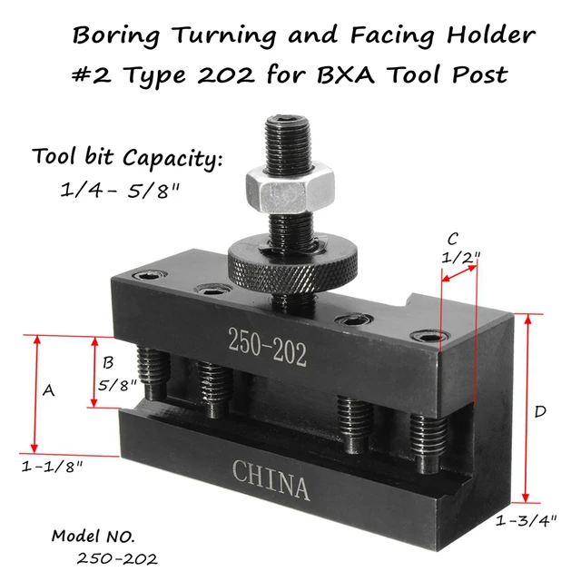 250-202 Quick Change BXA #2XL Tool Post Oversize 3/4” Boring Turning Holder Boring/Facing/Turning Holder For Lathes Tools