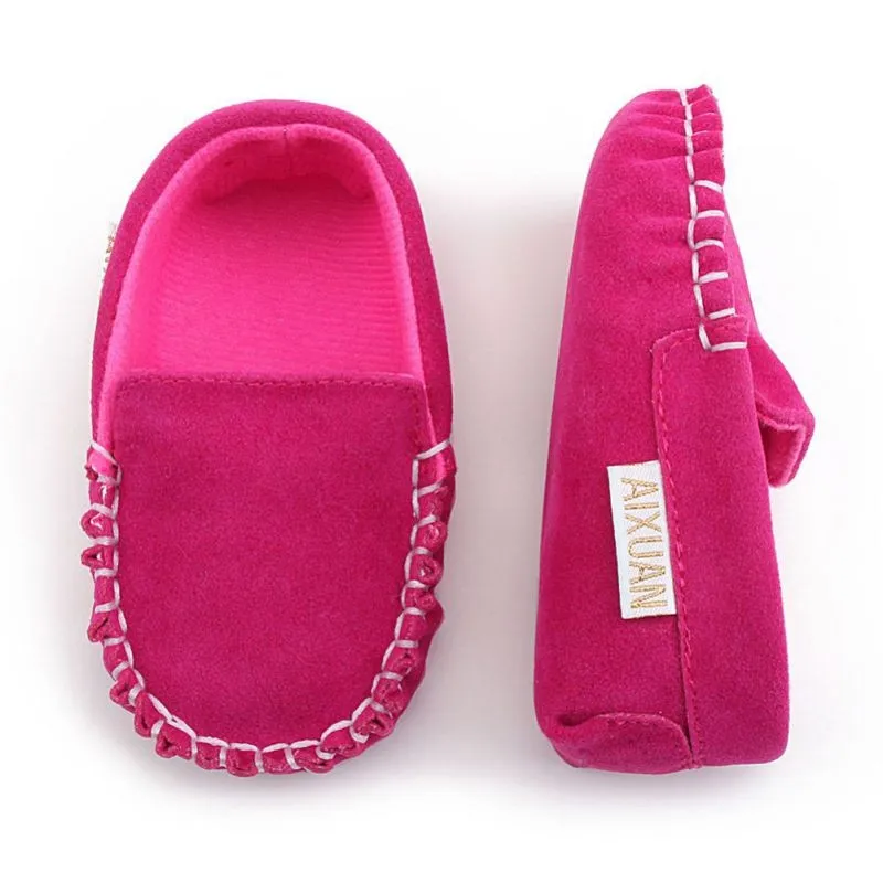 Новорожденных Для маленьких мальчиков девушка обувь первые ходоки детские туфли, мокасины из искусственной кожи Prewalkers для детские кроватки обувь