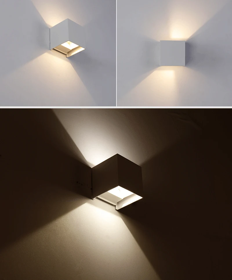 12W Modern Minimalist Waterproof Led Wall Light Outdoor Wall Lamp Aluminum Up Down Wall Lighting AC85-265V Courtyard Wall Sconce (6)
