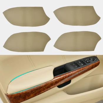 

beler 4Pcs New Beige Front & Rear Door Panels Armrest Skin Covers Leather DIY fit for Honda Accord 2008 2009 2010 2011 2012