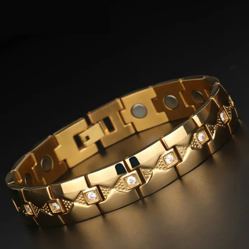 Титановый магнитный браслет германий отрицательных ионов пихты романтический стиль подарок для женщин мужчин браслеты